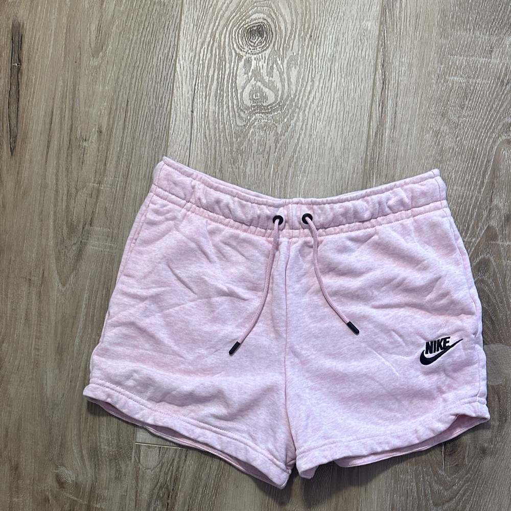 Nike Sportswear Light Pink Fleece Shorts | Women's XS | Cozy Athleisure